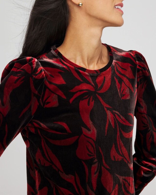Velvet Rose Banded-Cuff Top - image 4